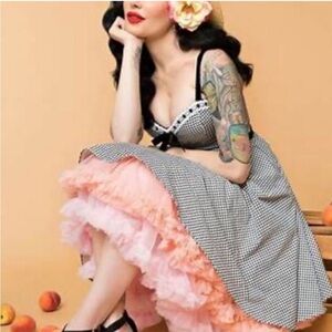 Vixen by Micheline Pitt X Unique Vintage Gingham Dress